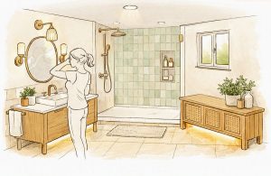 Points lumineux salle de bain